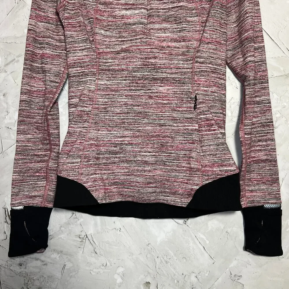 Lululemon Runderful Half Zip Pullover Size 4 Space Dye Berry Run Top Athletic